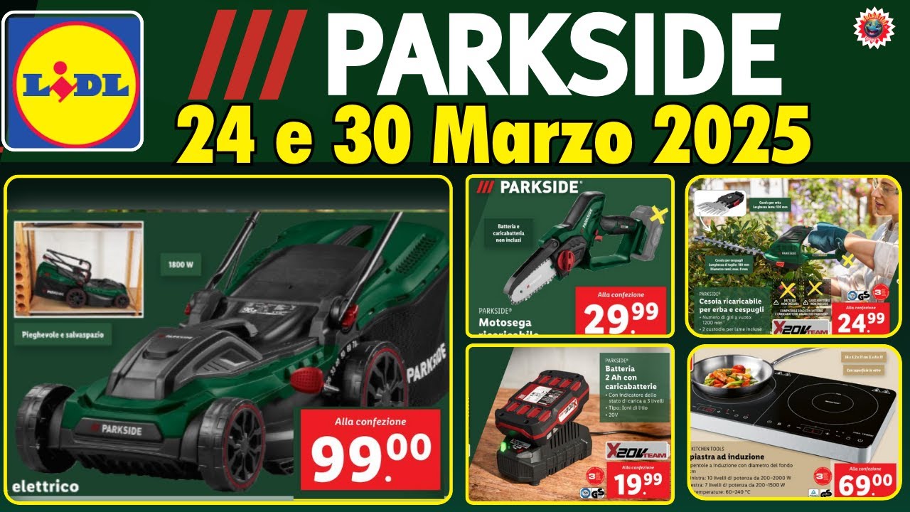 Volantino Lidl Parkside dal 24 al 30 marzo 2025 😎  🟩⬜️🟥 #parkside #faidate