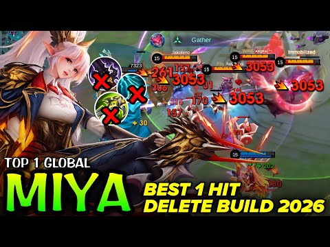 TUTORIAL 1 HIT TRICK MIYA BUILD FOR SOLO PLAYERS!🔥 (80% Winning Rate!💀) - Mobile Legends 