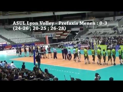 ASUL Lyon Volley - Prefaxis Menen : 0-3 (16022016)
