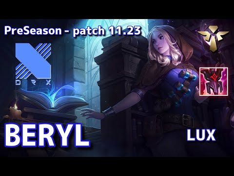 【KRサーバー/D4/Duo Deft】DRX BeryL ラックス(Lux) VS ガリオ(Galio) SUP - Patch11.23 KR Ranked【LoL】