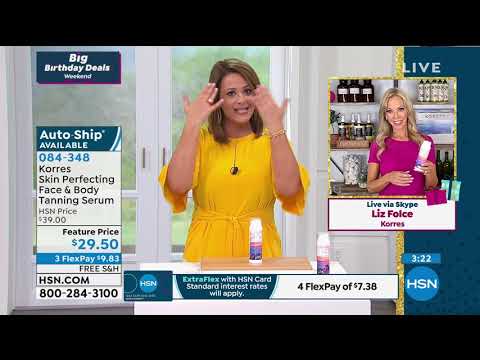 Korres Skin Perfecting Face Body Tanning Serum mit Gl...