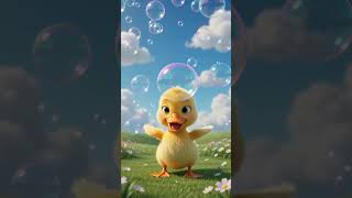 Download lagu Cute Baby Duck Playing in Soap Bubble World 🦆🫧 | Nursery Rhymes & Kids Songs #Shorts mp3