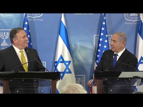 Pompeo meets Netanyahu in Israel  discuss Iran's presence in Syria Breaking News April 2018 Video