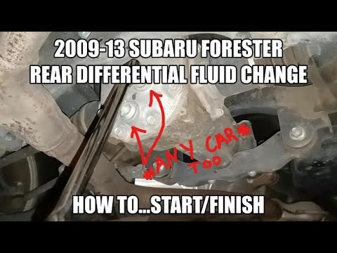 How to: REAR DIFFerential fluid drain/fill 2009-13 Subaru Forester (or any vehicle but 2011 shown)