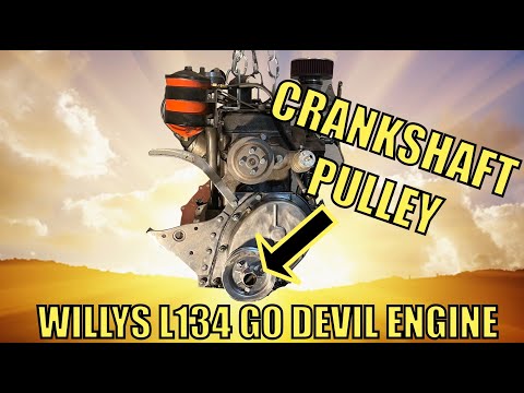 How to install Willys Jeep CRANKSHAFT PULLEY | Willys L134 Go Devil Engine