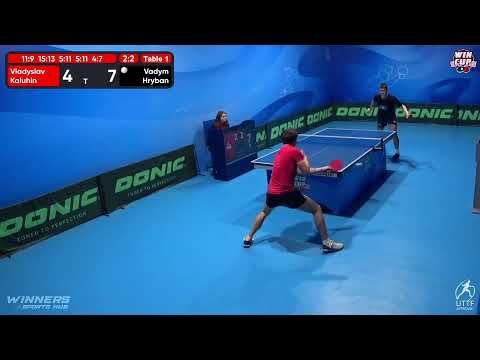 15:00 Vladyslav Kaluhin 2-3 Vadym Hryban West 3 WIN CUP 04.11.2022 | TABLE TENNIS WINCUP