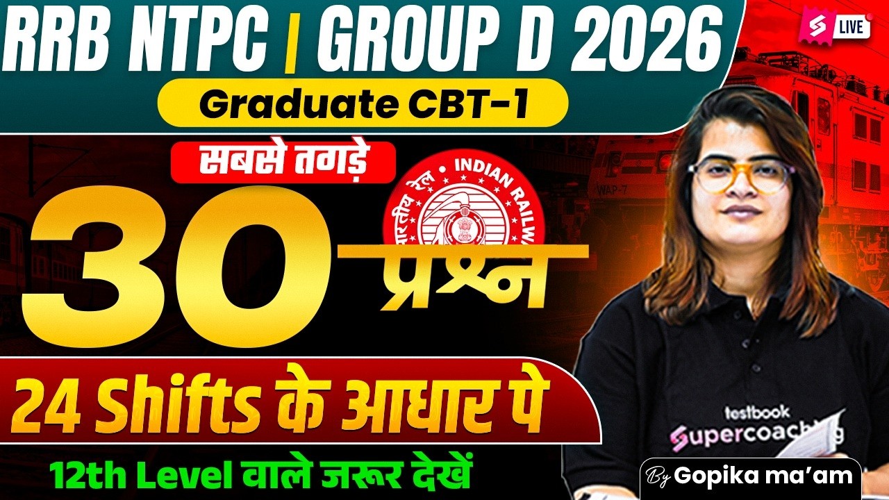 RRB NTPC 2026 | NTPC 12th Level Practice Set | NTPC Maths Practice Set | NTPC Math by Gopika maam