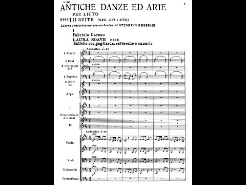 O. Respighi - Ancient Airs and Dances , Suite No. 2 [SCORE VIDEO]