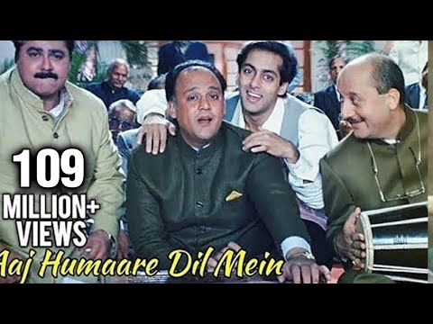 Aaj Humaare Dil Mein - Bollywood Song - Alok Nath, Reema Laagu, Salman Khan - Hum Aapke Hain Kaun