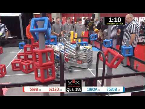 2015 VRC Arts Q188 - 569B 6219D vs 1893A 7580B - 60 to 36 - VEX Worlds 2015 - Arts Division