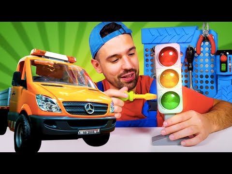 Oh no, si è rotto il semaforo! - Video per bambini con le macchinine - Impariamo giocando!