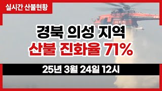 [#의성산불] 경북 의성군 산불 진화율 71% (25년 3월 24일 12시 기준)