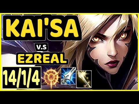 RIKARA (KAI'SA) vs EZREAL - 14/1/4 KDA BOTTOM ADC GAMEPLAY - NA Ranked GRANDMASTER