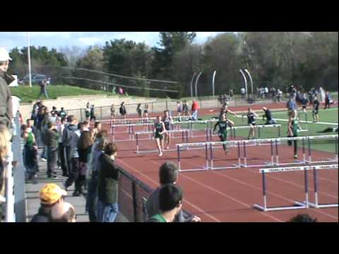 R10 MHS Girls spring track 2012 100 m hurdles Franklin and Mansf