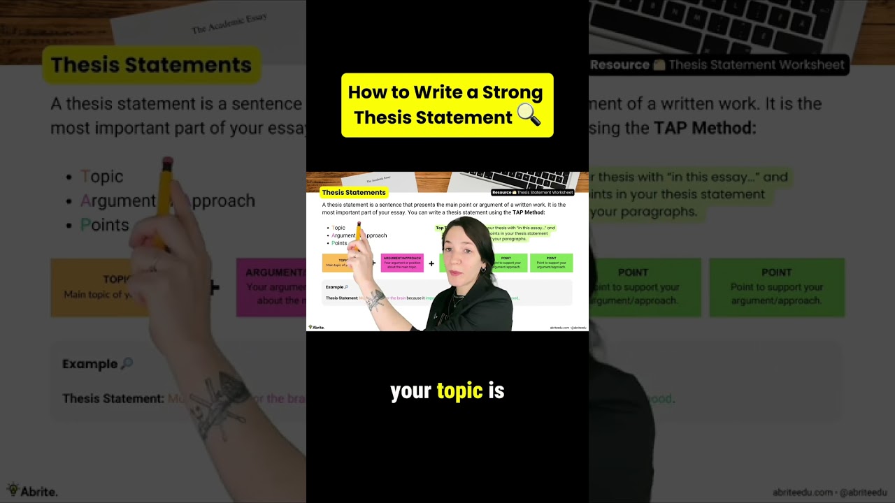 How to Write a Strong Thesis Statement 🔍