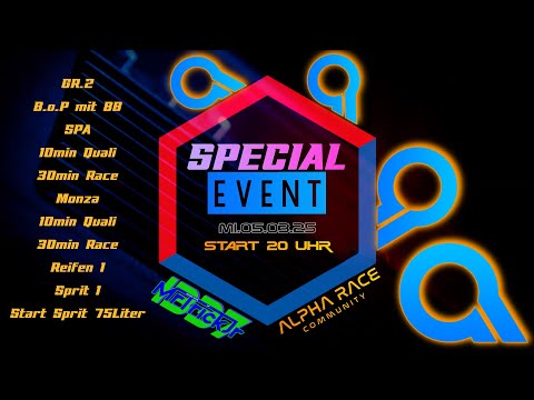 🔥SPECIAL EVENT by ALPHA RACE Community | Gr.2 - Spa & Monza #be1337