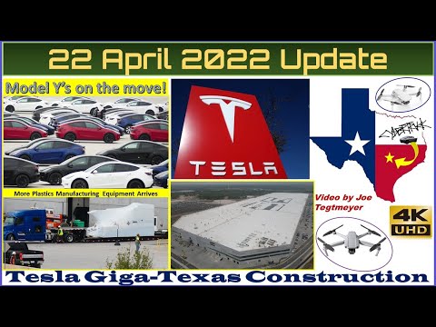 Tesla Gigafactory Texas 22 April 2022 Cyber Truck & Model Y Factory Construction Update (07:25AM)