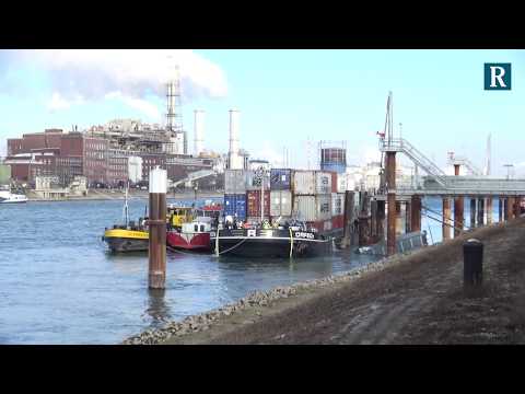 Mannheim - Nachbericht Schiffshavarie im Hafen am Morgen des 27.2.2018