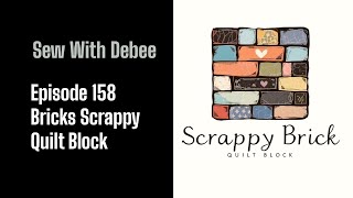158 Potato Brick Scrappy Quilt Block #diy #scraps #quilting #scrapfabric #charm  #potatochips