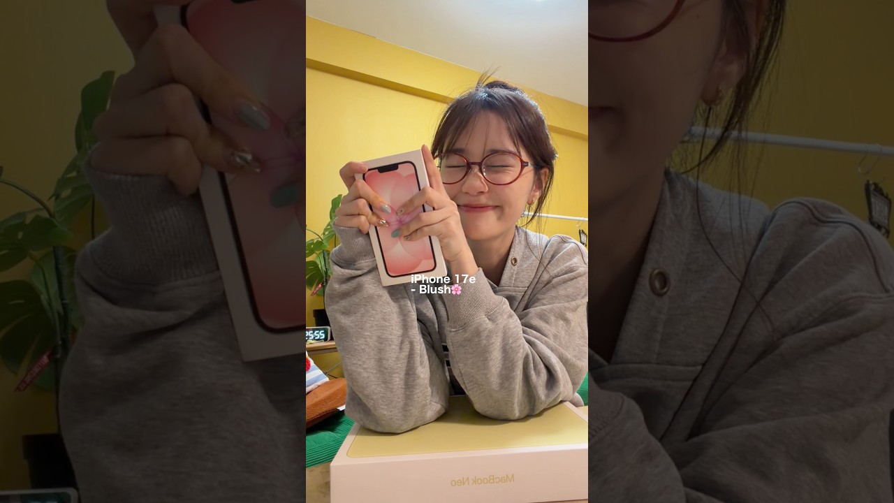 unboxing my MacBook Neo🍋‍🟩iPhone 17e🌸