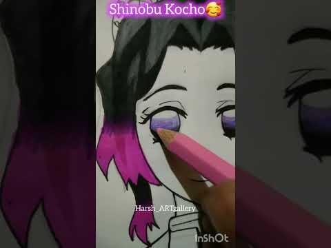 Shinobu from Demon slayer 🔥 #shinobu #viralvideo #art #anime #demonslayer #shorts#shortvideo#drawing