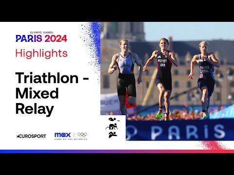 MAD PHOTO FINISH 😮 | Triathlon Mixed Relay Highlights | #Paris2024 #Olympics