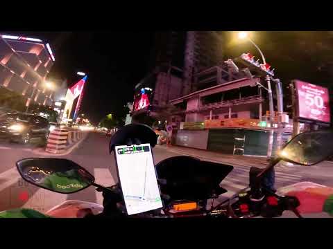 Night Ride in Cambodia  Following GPS Through Kandal Market & Heavy Motorcycle Traffic
