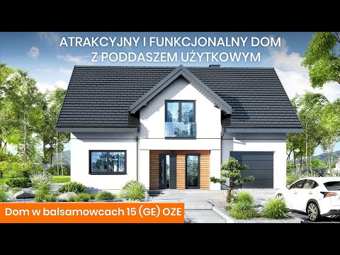 Dom w balsamowcach 15 (GE) OZE – Funkcjonalny dom z poddaszem użytkowym - ARCHON+ Projekty Domów