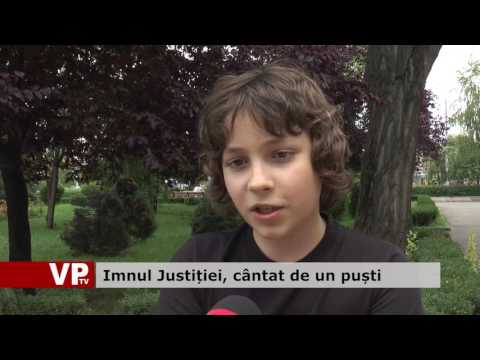 Imnul Justiției, cântat de un puști