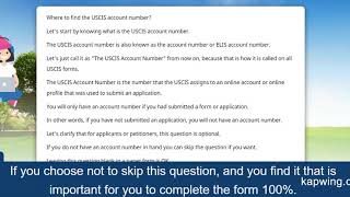 Where to find the USCIS account number?