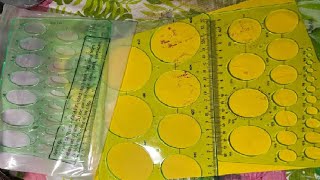 Hestya Circle Template 3 Pieces Plastic Circle and Oval Templates Measuring Rulers Digital Drawing R