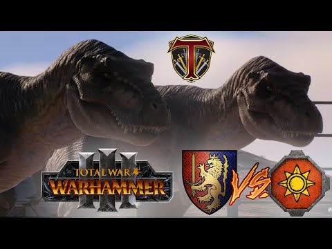 Forbidden Double Carnosaur Build | Lizardmen vs Bretonnia - Total War Warhammer 3