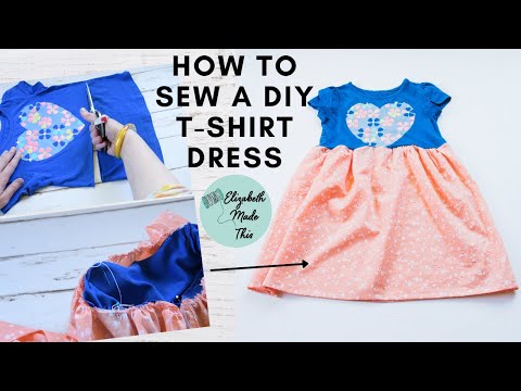 DIY t shirt dress: How to make a t-shirt into a dress...