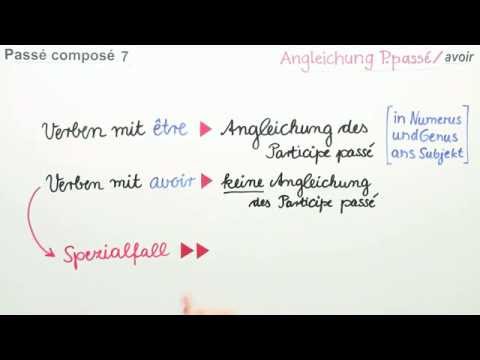 Französisch: Angleichung des Participe passé bei Verben mit avoir - Passé composé 7