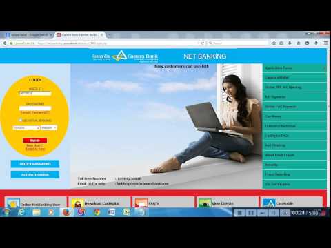Canara Bank Net Banking Login demo