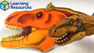 JUMBO DINOSAUR FLOOR PUZZLE T-REX & SKELETON FROM LEARNING RESOURCES LEARNING ESSENTIALS - UNBOXING