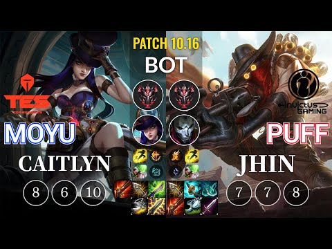 TES Moyu Caitlyn vs IG Puff Jhin Bot - KR Patch 10.16