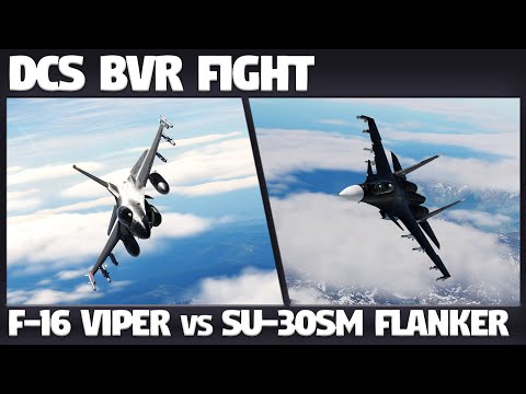 DCS: BvR Fight: F-16 Viper vs SU-30SM Flanker