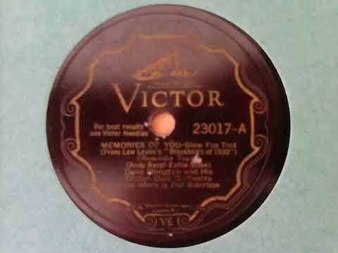 Memories of You - Duke Ellington and His Cotton Club Orchestra, vocal refrain by Dick Robertson