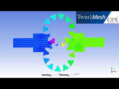 CFX Berlin-Video: CFD Results of a Broken Tooth in an External Gear Pump