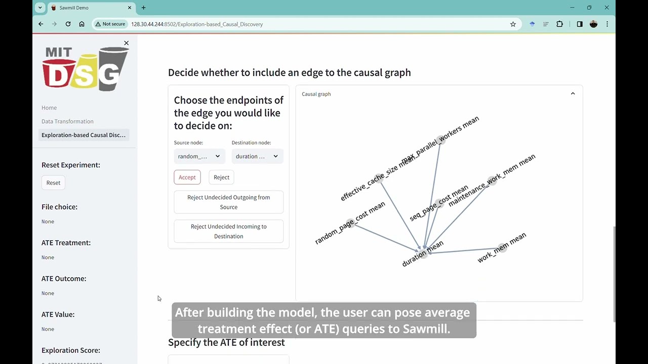 Sawmill: From Logs to Causal Diagnosis of Large Systems (SIGMOD 2024 Demo Track)