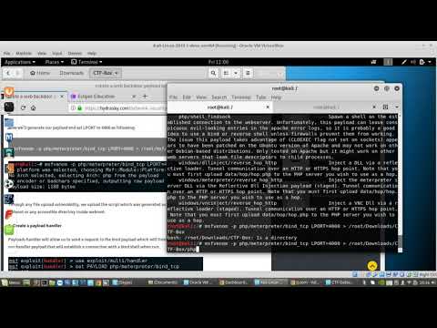 Step 6 - CTF Box - Penetration Testing with File Upload vulnerability in created CTF box