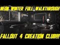 NEON WINTER FULL WALKTHROUGH! Fallout 4 Creation Club!!! (NEON FLATS)