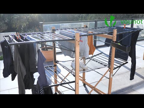 Stendibiancheria Pieghevole A 2 Livelli | Estensibile, Con Rete E Portamollette | 180 Cm, Carico 25 Kg