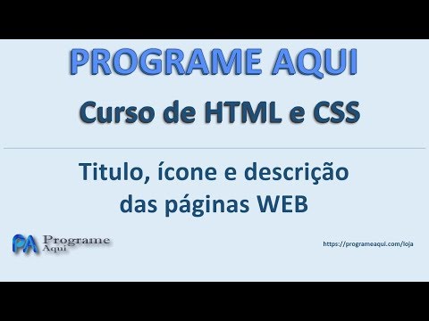 Curso de HTML e CSS gratis aula 07   Titulo, icone e decricao da pagina web