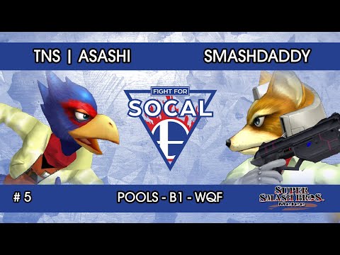 Fight For SoCal 5 - TNS | Asashi (Falco) VS Smashdaddy (Fox) - SSBM - Pools B1 (WQF)
