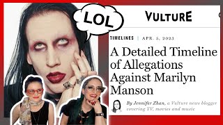 HILARIOUS Reaction to the Media&#39;s Attempt at a Marilyn Manson Timeline/ Part 1