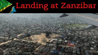 Landing at Zanzibar  airport