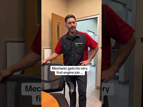 Mechanic gets his very first engine job …