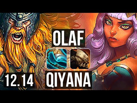 OLAF vs QIYANA (JNG) | 9/1/9, 67% winrate, Legendary | EUW Master | 12.14